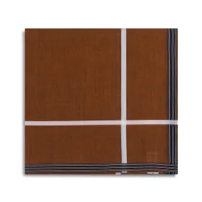 Simonnot Godard "Socotra" Pocket Square in Brown Simonnot Godard "Socotra" Pocket Square in Brown