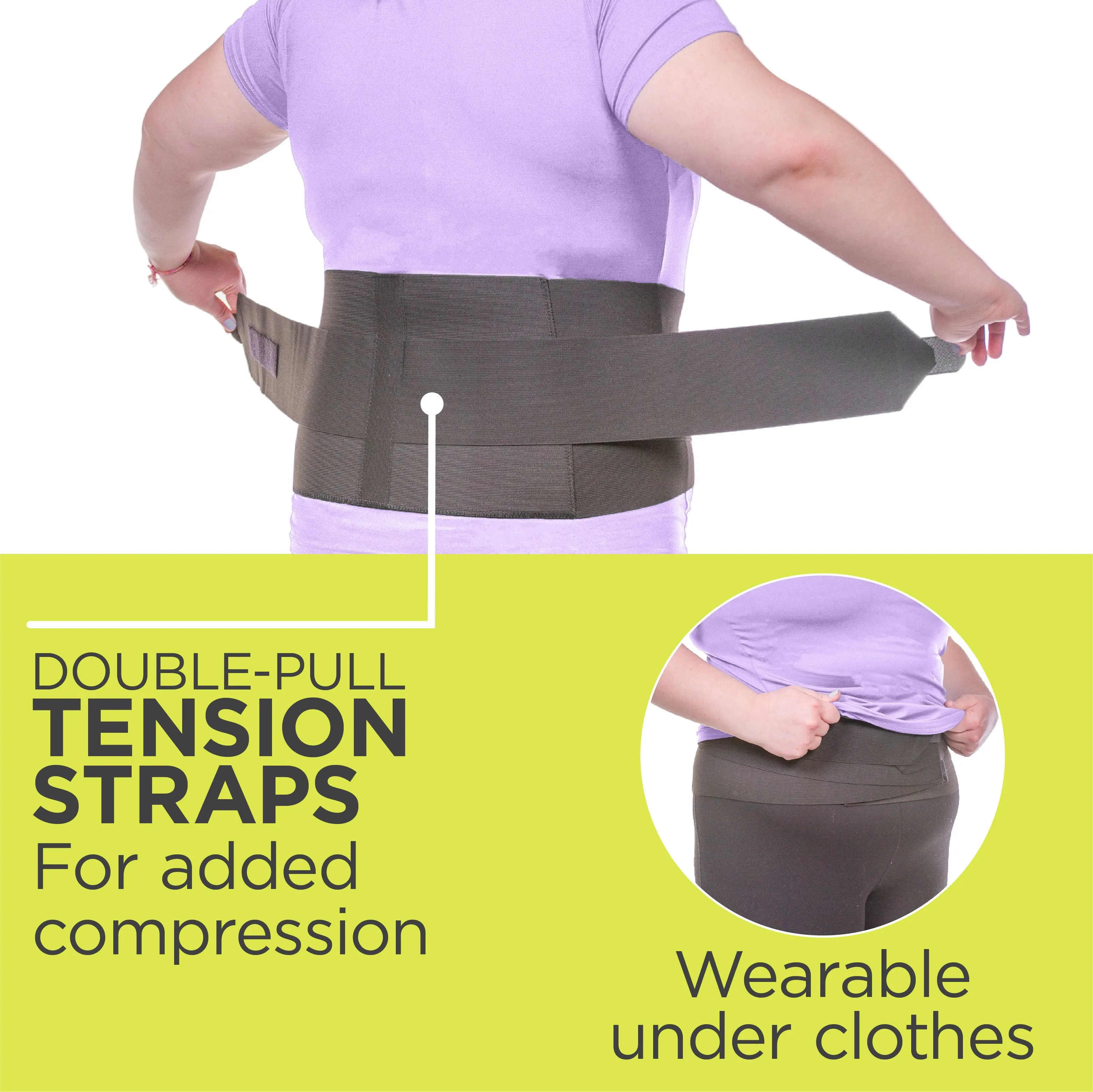 Sleeping Back Brace | Comfortable Nighttime and Sitting Lumbar Elastic Compression Neoprene Support