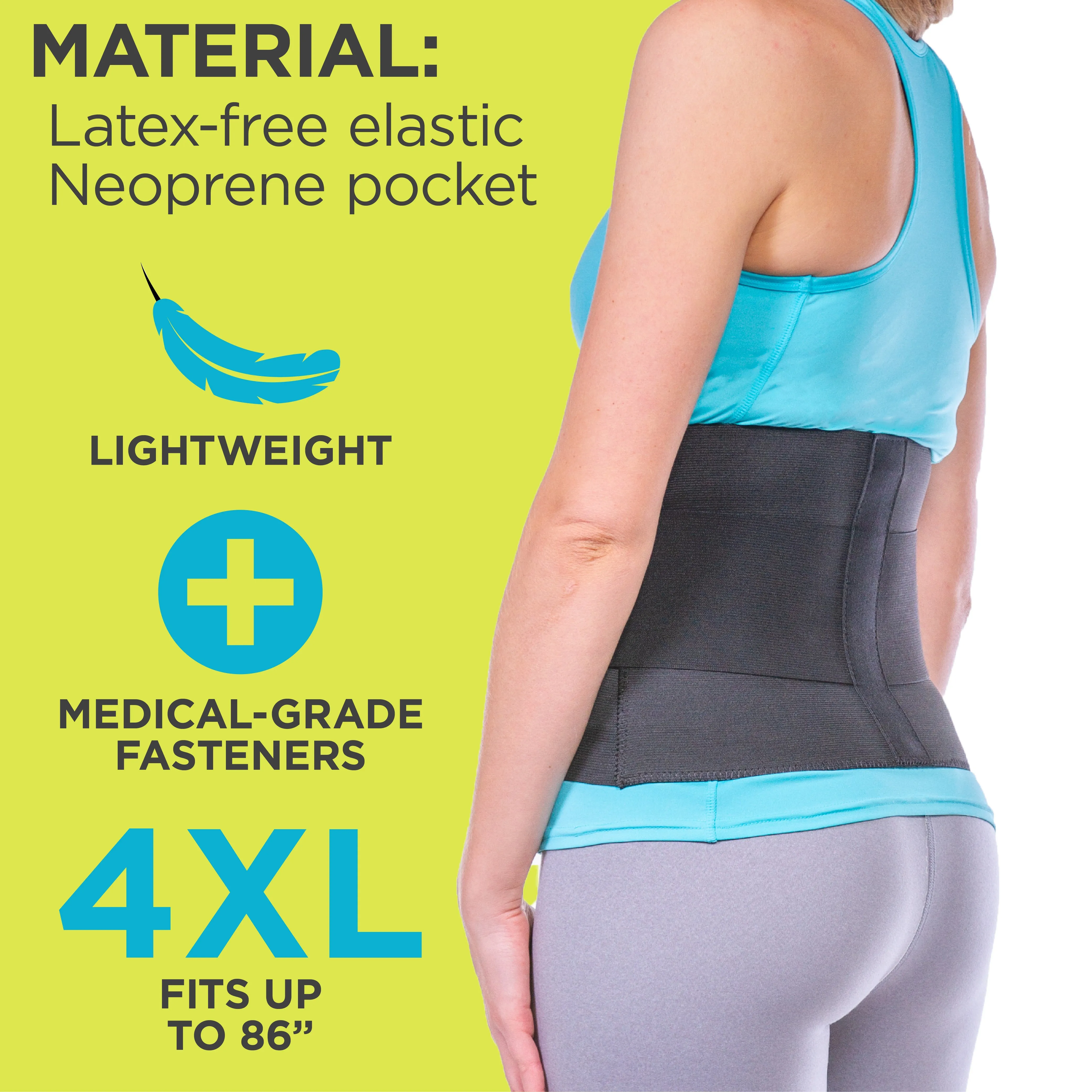 Sleeping Back Brace | Comfortable Nighttime and Sitting Lumbar Elastic Compression Neoprene Support
