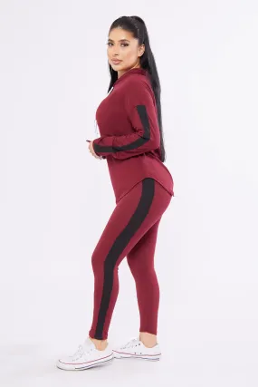 Super Soft Side Stripe Hoodie Set Super Soft Side Stripe Hoodie Set