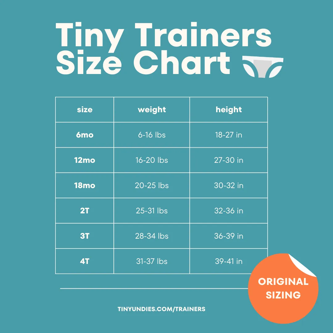 Tiny Trainers - small cotton training pants, 3-pack