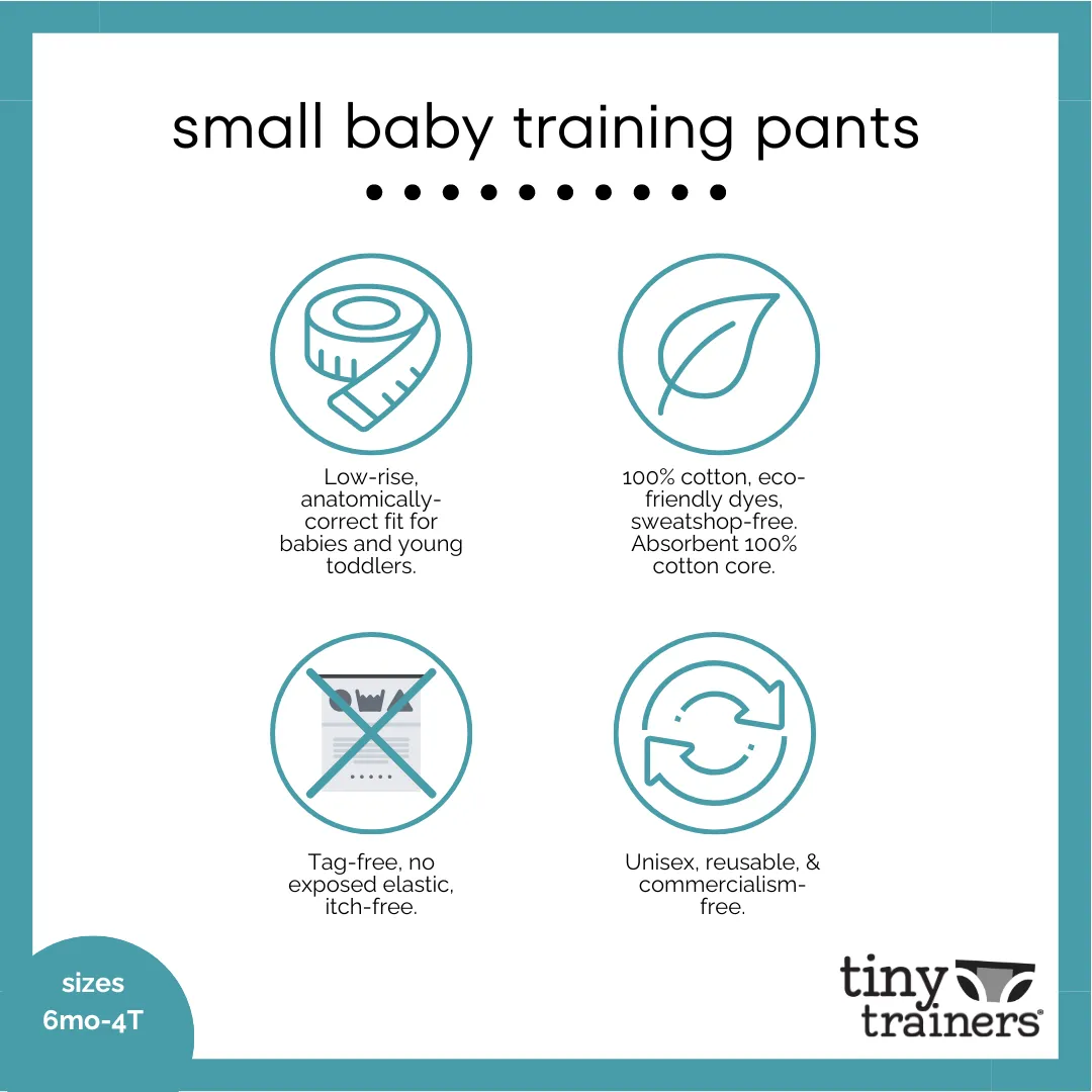 Tiny Trainers - small cotton training pants, 3-pack