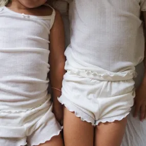 Tothemoon ☾ - Shorts - Curled ends - Wool & silk - Pointelle Tothemoon ☾ - Shorts - Curled ends - Wool & silk - Pointelle
