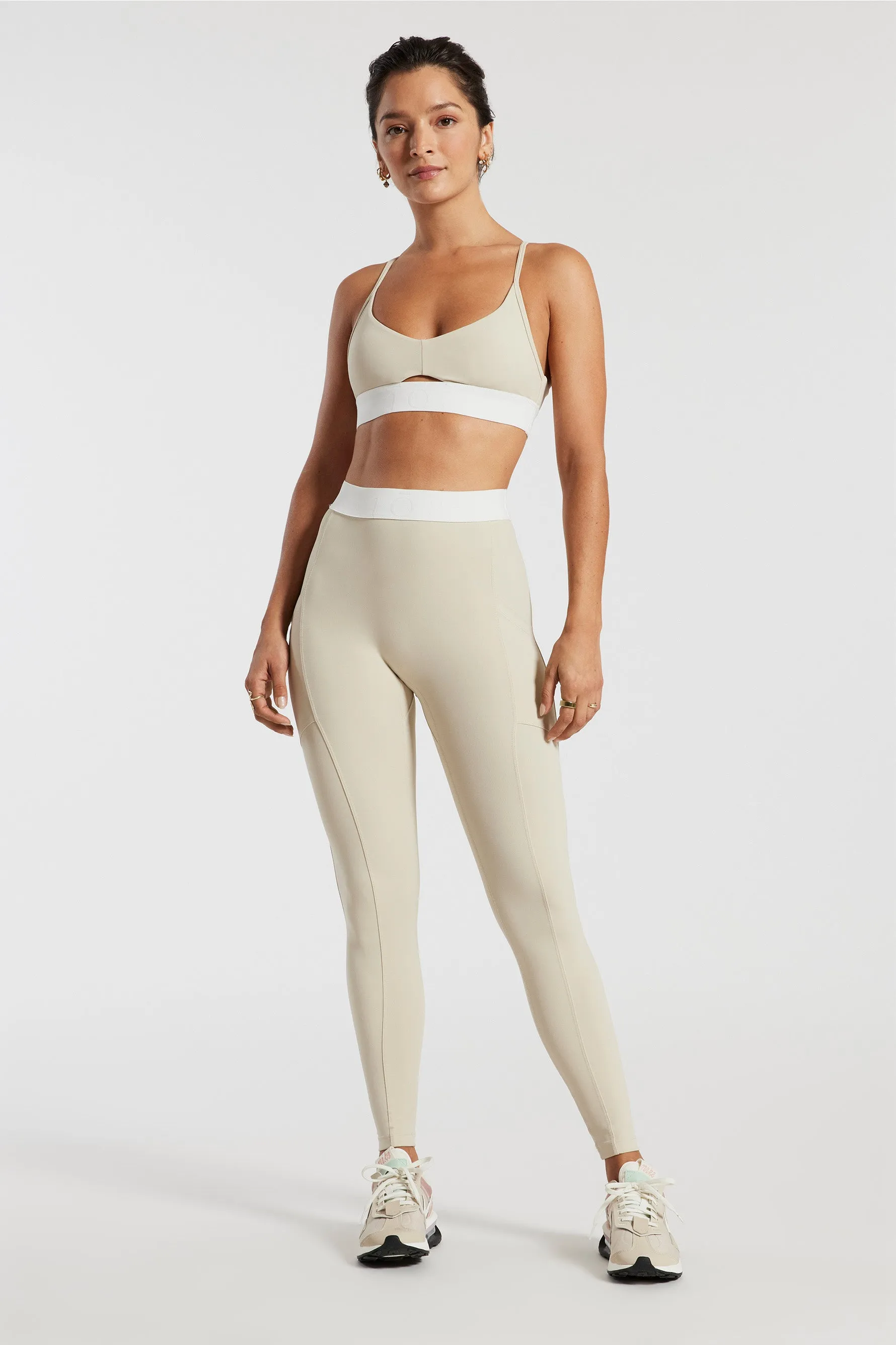 Tulum Sweetheart Jaquard Bra - Sand/white