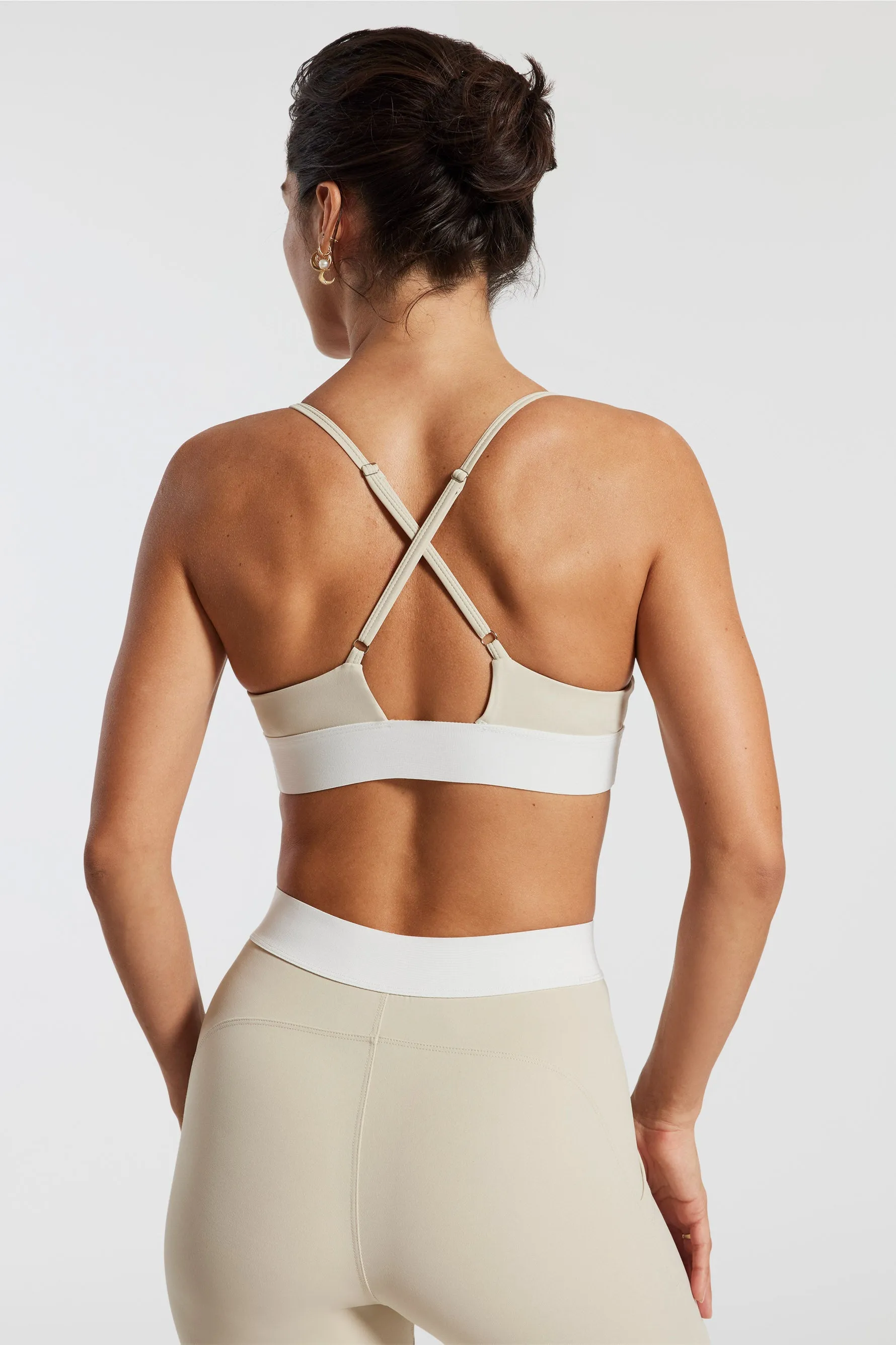 Tulum Sweetheart Jaquard Bra - Sand/white