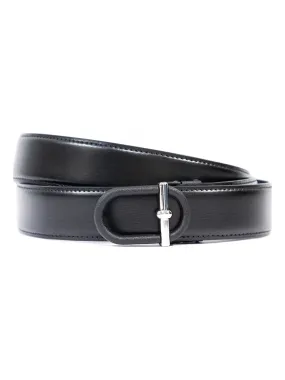 Vantier Luxury Black Leather Belt , Black Buckle Matt Finish A11 Vantier Luxury Black Leather Belt , Black Buckle Matt Finish A11