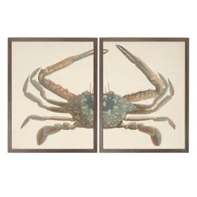 Vintage bookplate of a crucifix crab diptych Vintage bookplate of a crucifix crab diptych