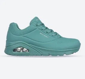 Women's Wide Fit Skechers 73690 Uno Stand On Air Sports Sneakers - Teal Women's Wide Fit Skechers 73690 Uno Stand On Air Sports Sneakers - Teal